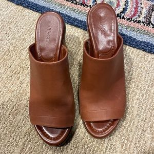 VINCE Leather Mules